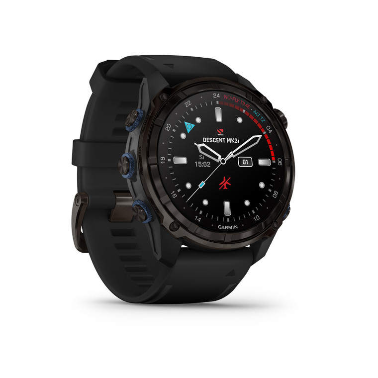 GARMIN Descent™ Mk3i – 51 mm, Carbon Grey DLC Titanium With Black Silicone Band