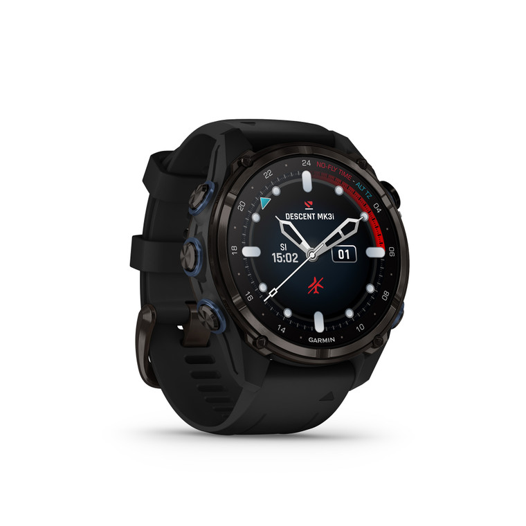 GARMIN Descent™ Mk3i – 43 mm, Carbon Grey DLC Titanium With Black Silicone Band