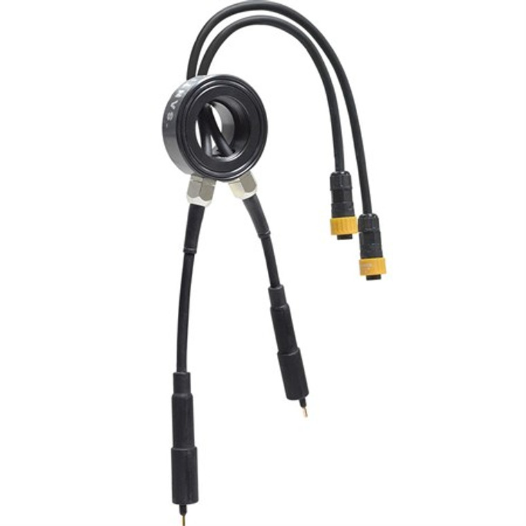 Inlet valve connector is designed as part of SANTI Heating System. Connector carries E/O cord through standard inlet valve allowing to run connection from external battery to Heating System components under the drysuit.